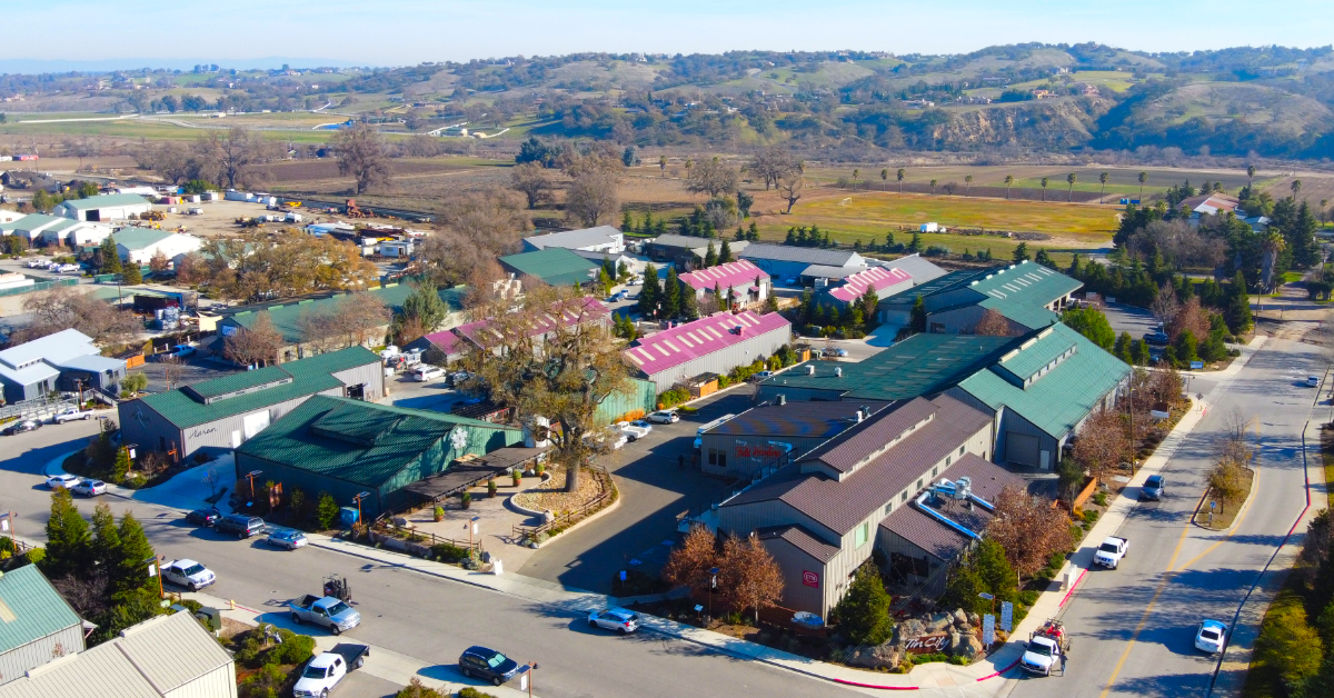 Aerial view of Tin City