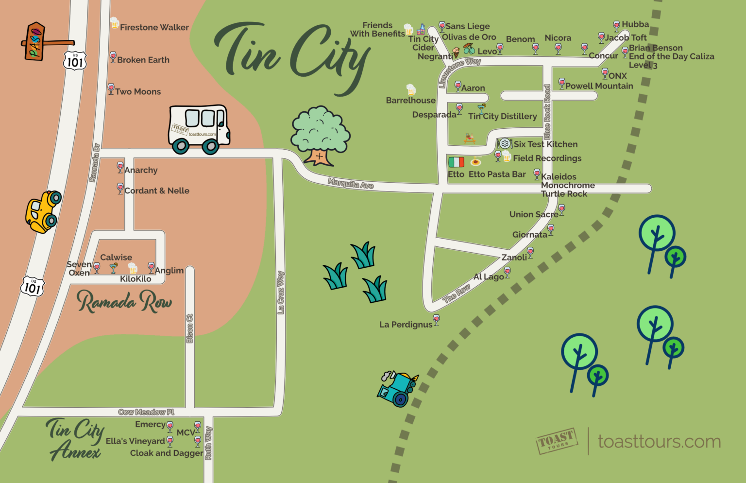 Tin City Paso Robles Toast Tours