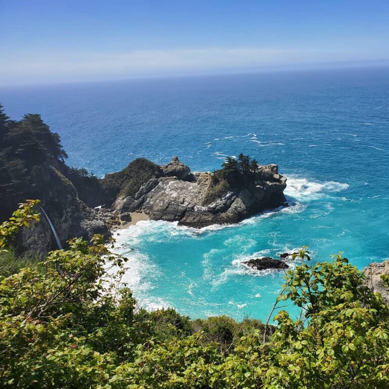 Stop at McWay Falls when traveling to Paso Robles from San Francisco