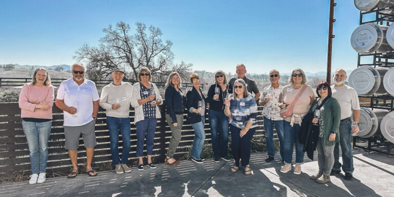 group of women wine tasting in paso robles california