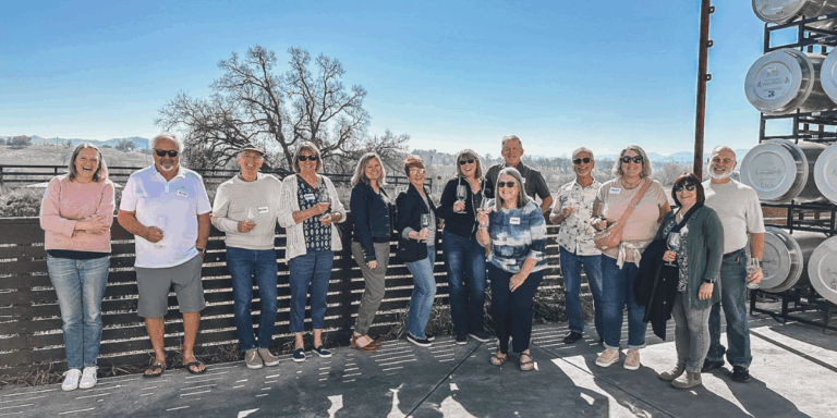 group of women wine tasting in paso robles california