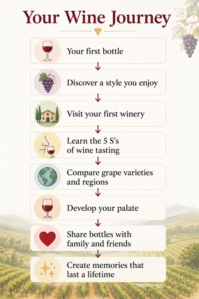 Info gram about your wine journey